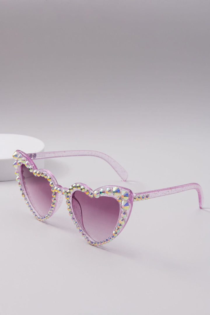 Dame Hjerteformet Glitter-solbrille Luvikno