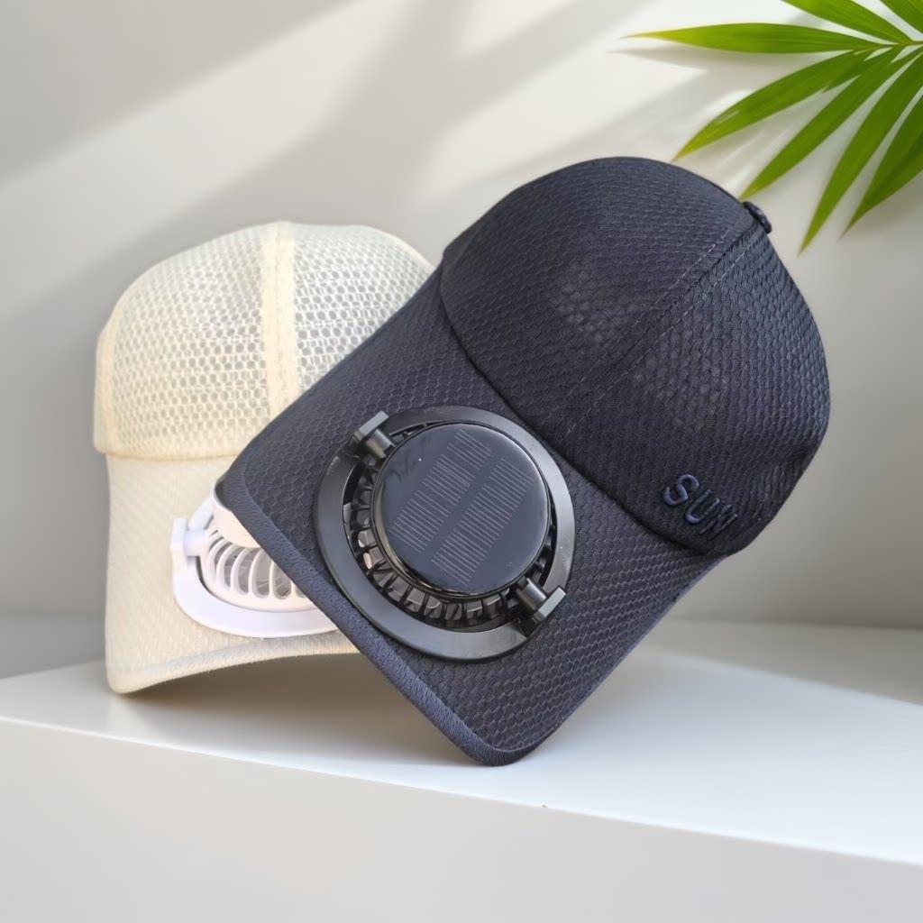 Ventilert baseball caps med avtakbar oppladbar vifte Luvikno