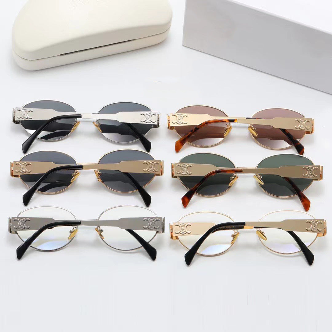 Dame eksklusiv ovalformet designer-solbrille Luvikno