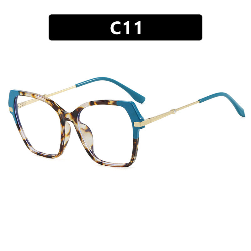 Dame kvadratisk solbrille med elegant metallramme og beskyttende UV-filter Luvikno