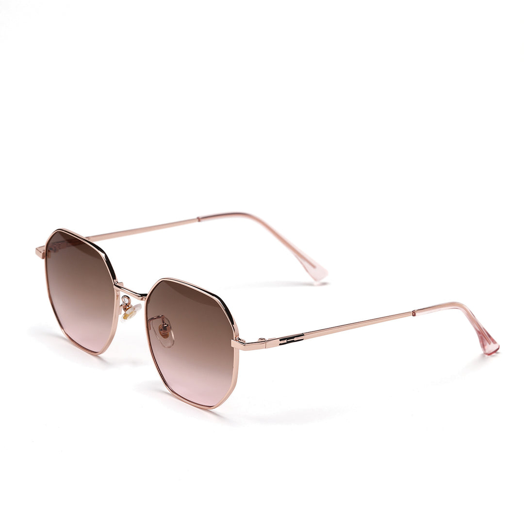 Dame moteriktig solbrille med oval ramme og polarisert glass Luvikno
