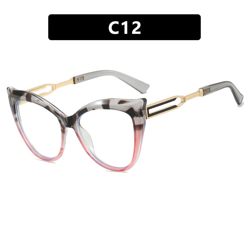 Dame cat-eye briller med elegant metallramme Luvikno