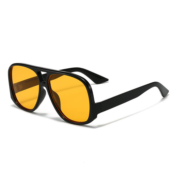 Dame trendy oversized solbriller i moderne skilpaddemønster Luvikno