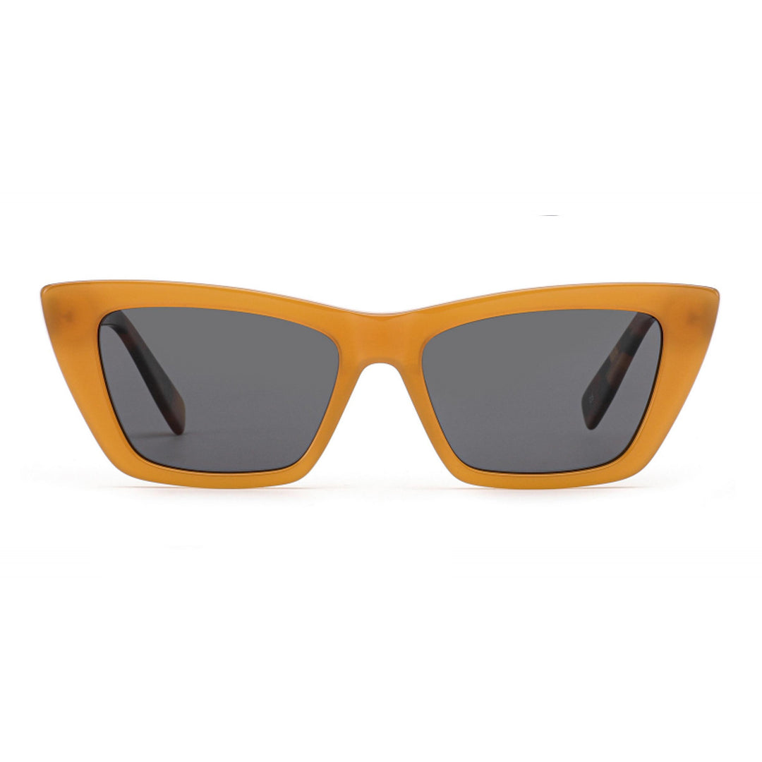 Dame solbrille i trendy, geometrisk design med høyverdig plastramme Luvikno
