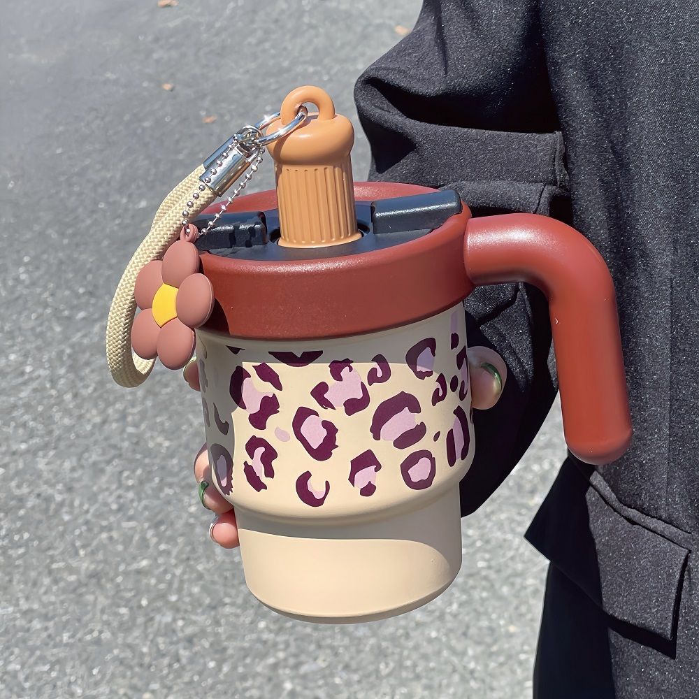 Damen Isolierbecher mit kreativem Handgriff und tierischem Design Luvikno
