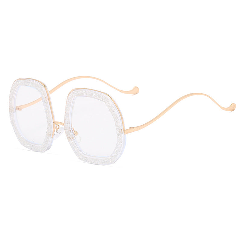 Damer ekstravagant solbrille med glitrende ramme Luvikno