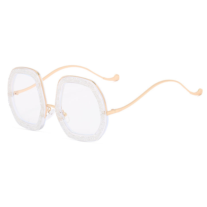 Damer ekstravagant solbrille med glitrende ramme Luvikno