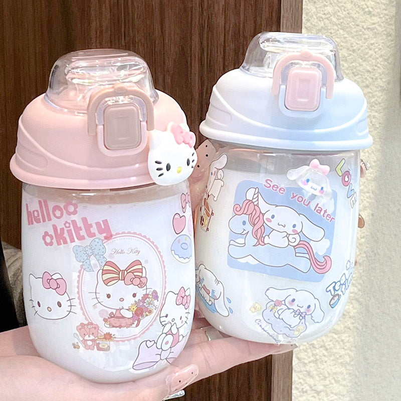 Damen verspielte Trinkflasche mit einzigartigem Sicherheitsverschluss Luvikno