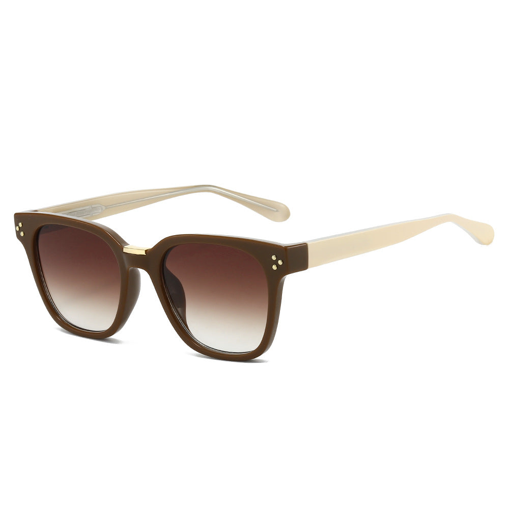 Damer Geometrisk solbrille med bred ramme og UV-beskyttelse Luvikno