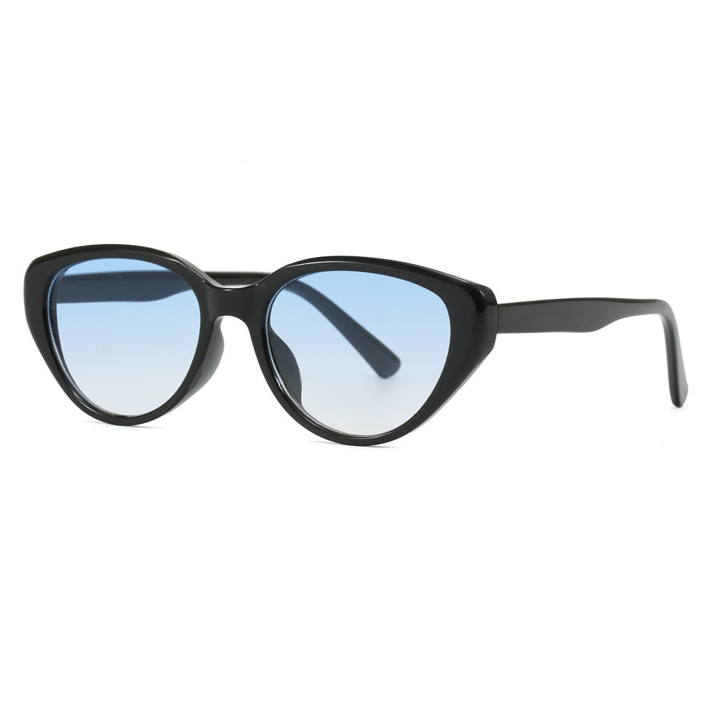 Dame Cat-Eye Solbriller med trendy leopardmønster Luvikno