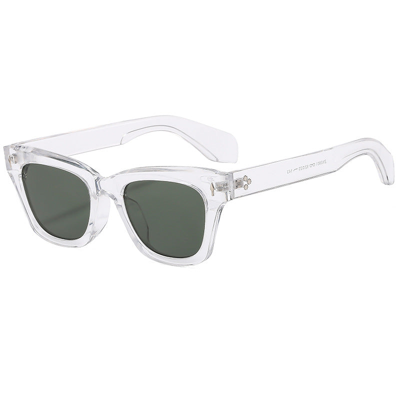 Damer Cat-Eye solbrille med moderne, transparent ramme og UV-beskyttelse Luvikno