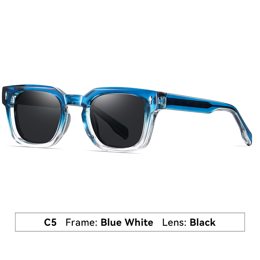 Dame moteriktig solbrille med firkantet ramme og gradientlinser Luvikno
