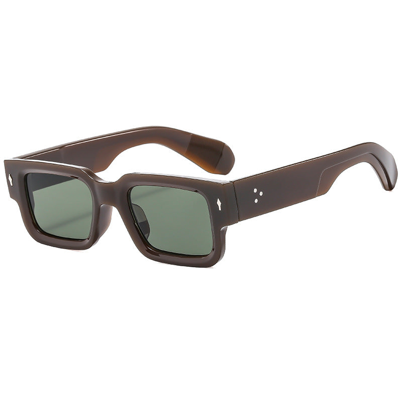 Dame mote firkantet solbrille med robust ramme Luvikno