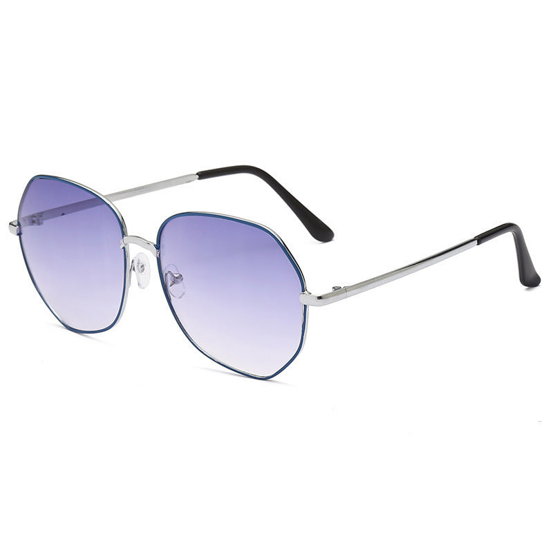 Damer moteriktig solbrille med åttekantet form og polarisert glass Luvikno