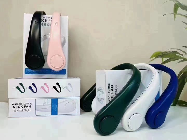 Unisex Bærbar Nakkevifte med Fleksibel Feste Luvikno