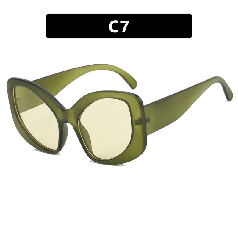 Dame elegant oversized solbrille med markant design Luvikno
