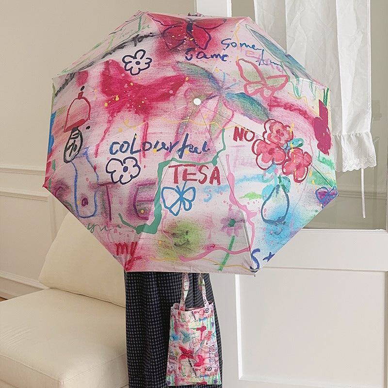 Damer Faltbar Designerveske med kreativt kunstmotiv Luvikno