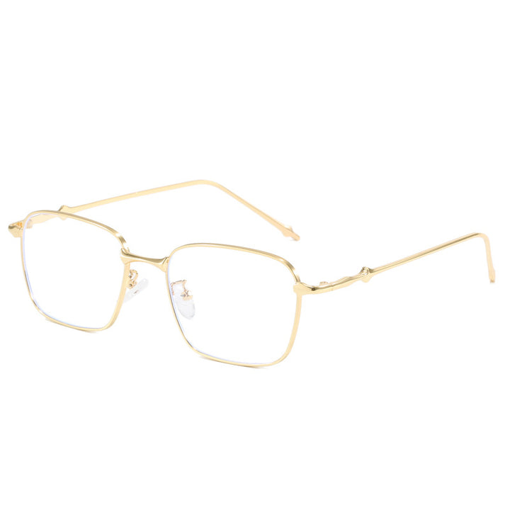 Dame elegant firkantet solbrille med høykvalitets metallramme Luvikno
