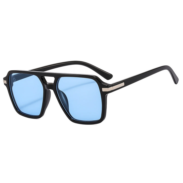 Dame(modern) firkantet solbrille med elegant metallwrap Luvikno