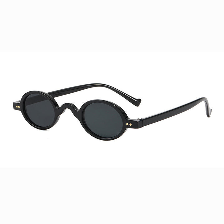 Dame rund solbrille i retrostil Luvikno