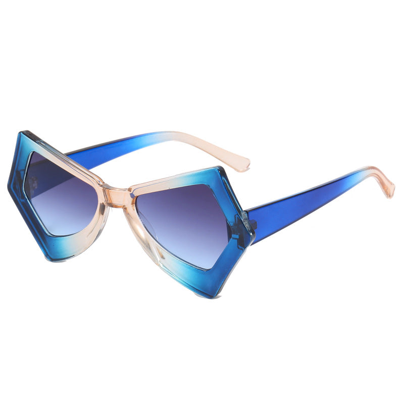 Dame polygonal solbrille i ekstravagant design Luvikno