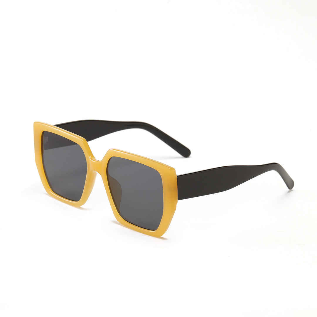 Dame kvadratisk solbrille med beskyttende UV-beskyttelse og moderne design Luvikno