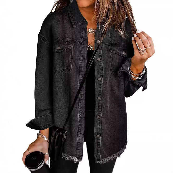 Femme Slitt Denim Vestjakke Luvik