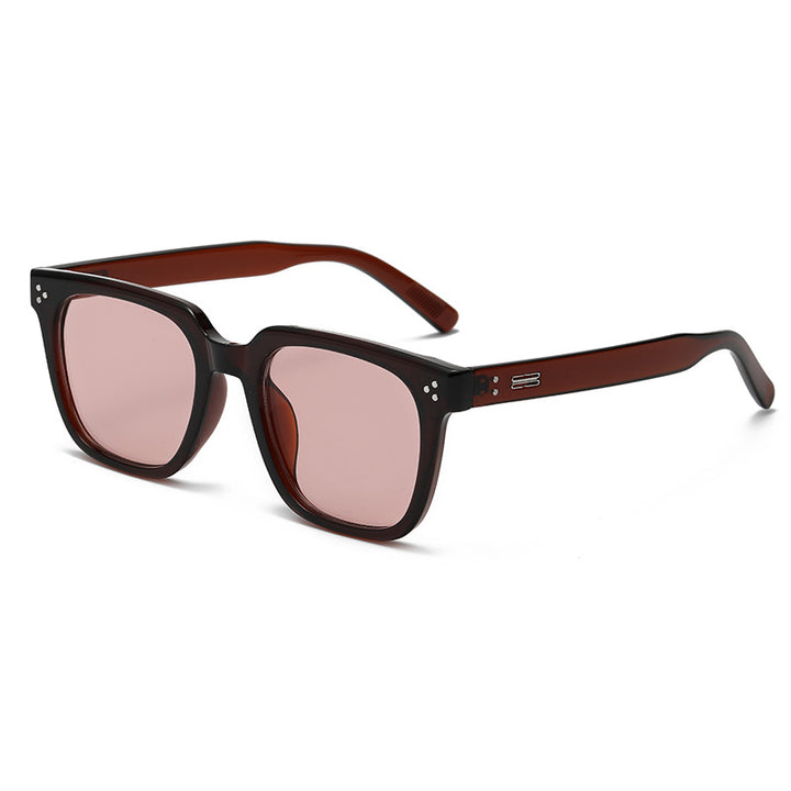 Dame solbrille i moderne kvadratdesign med polariserte linser Luvikno