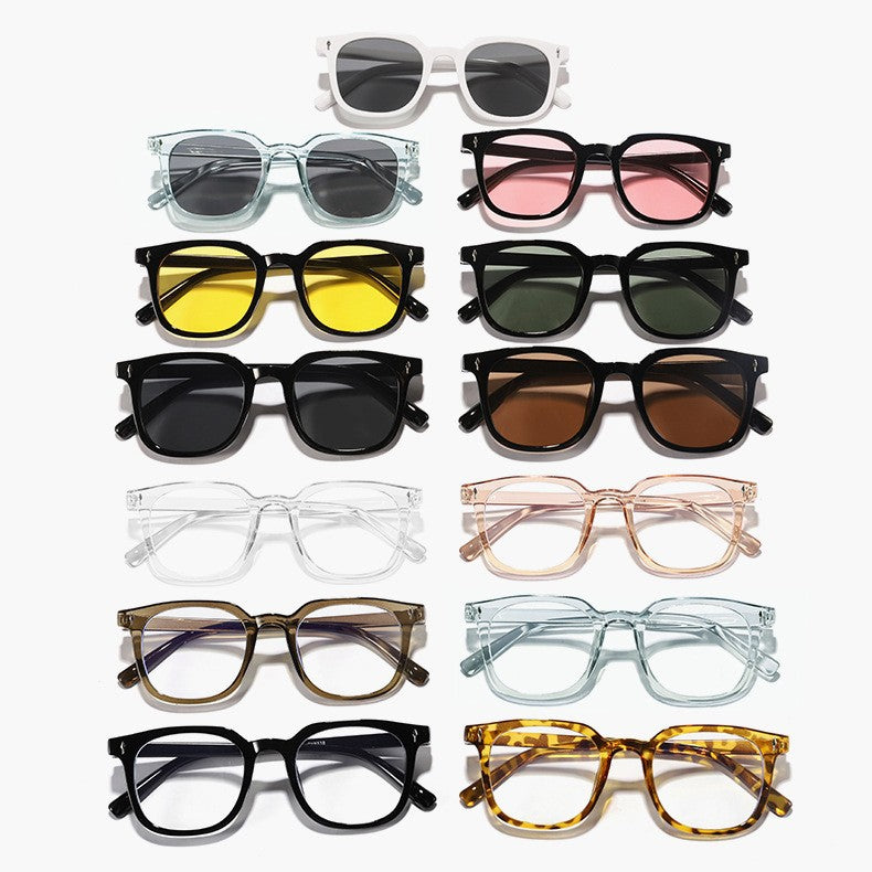 Damer fashionable solbriller med transparent ramme og UV-beskyttelse Luvikno