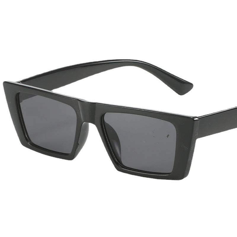 Dame geometrisk solbrille med trendy, firkantet ramme Luvikno