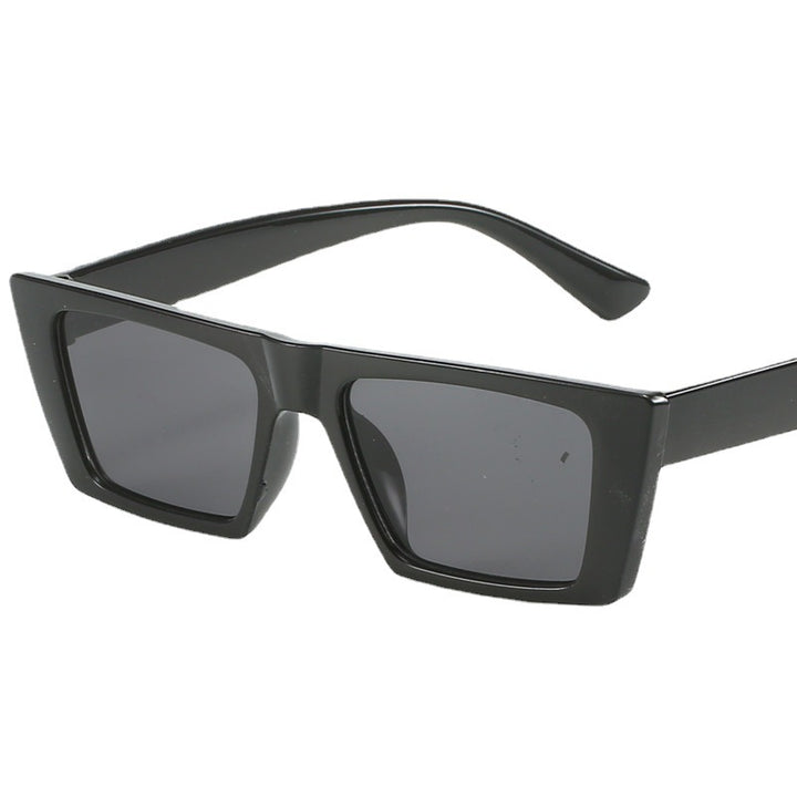 Dame geometrisk solbrille med trendy, firkantet ramme Luvikno