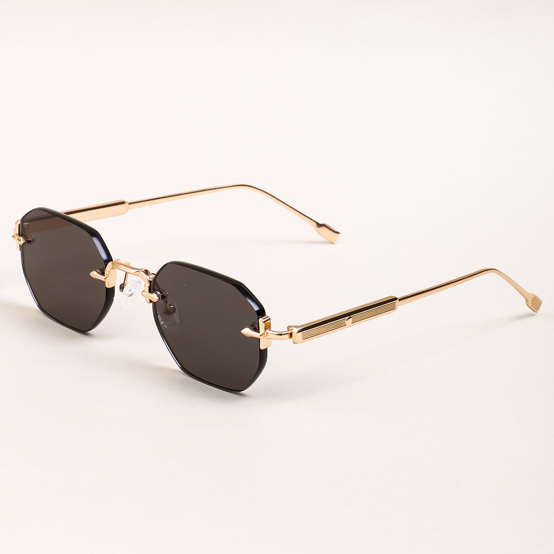 Dame solbrille med elegant åttkantet ramme og komfortable nesepads Luvikno