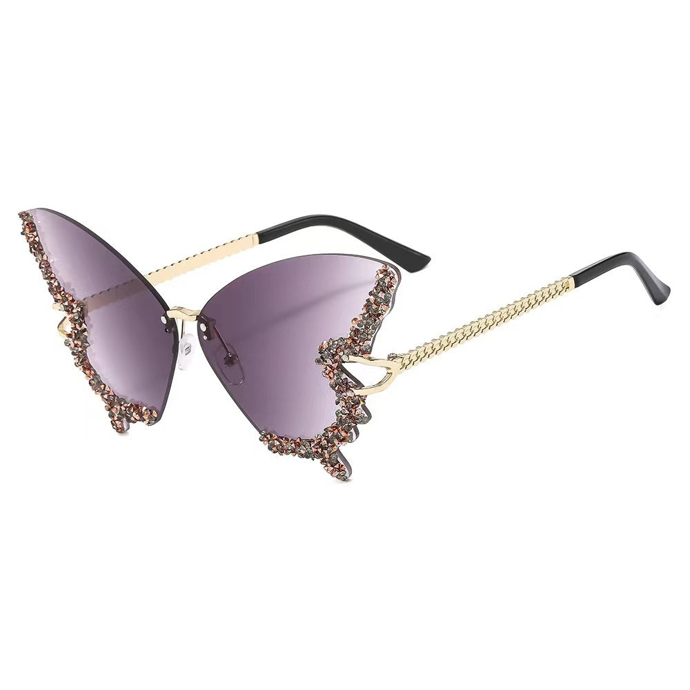 Dame ekstravagant Flügel-solbrille Luvikno