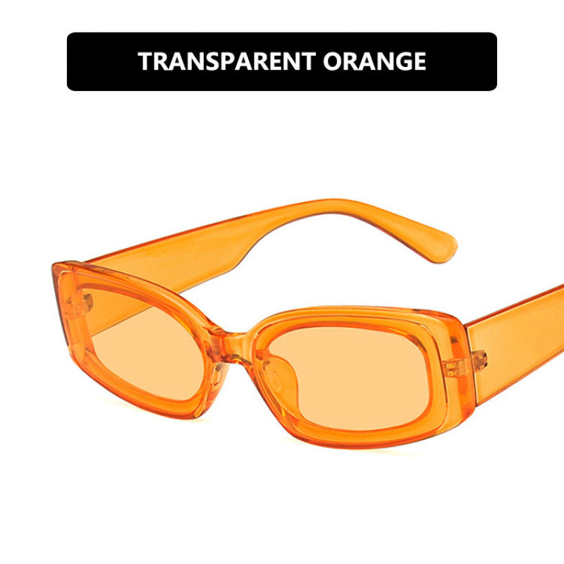 Dame moteriktig gjennomsiktig solbrille med kvadratisk design Luvikno