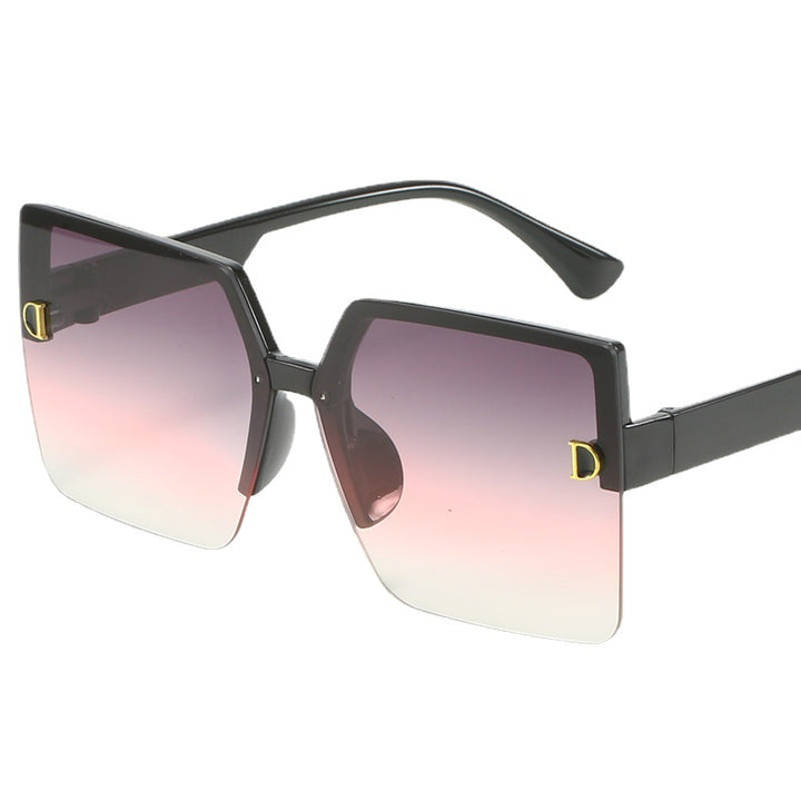 Damer oversized solbrille med høy kvalitet gradient Luvikno