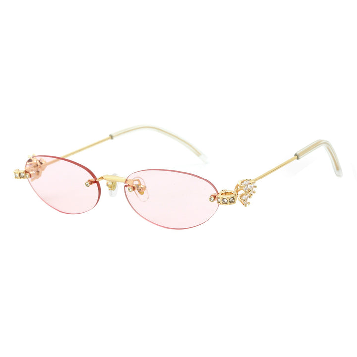 Dame Designer-solbrille med luksuriøse dekorasjoner Luvikno