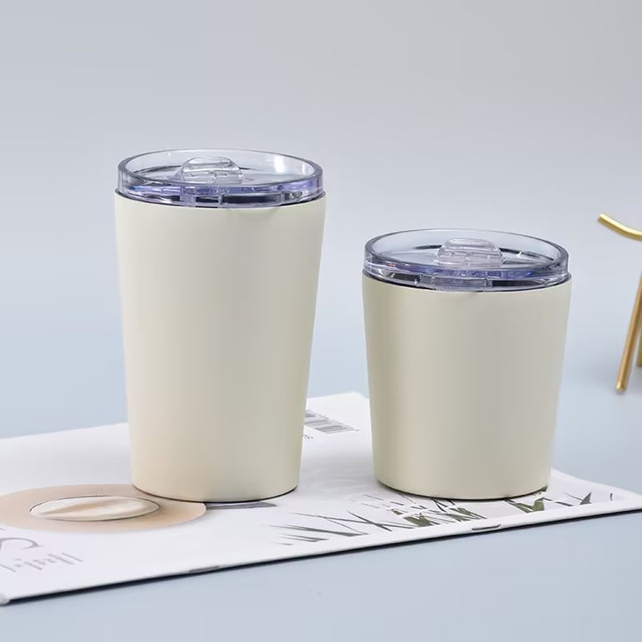 Damen Isolierbecher mit elegantem Deckel und ergonomischem Griff Luvikno