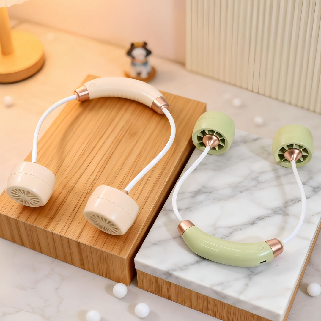 Dame Bærbar Nakkevifte med fleksibel design og integrert USB-port Luvikno