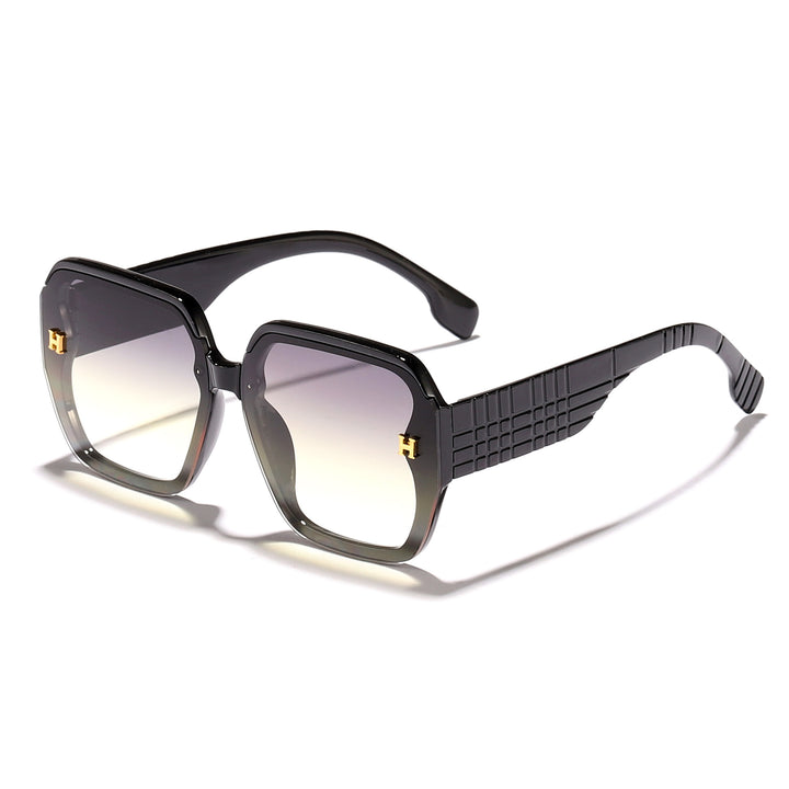 Damer moteriktig solbrille med kvadratisk ramme og trendy glass Luvikno