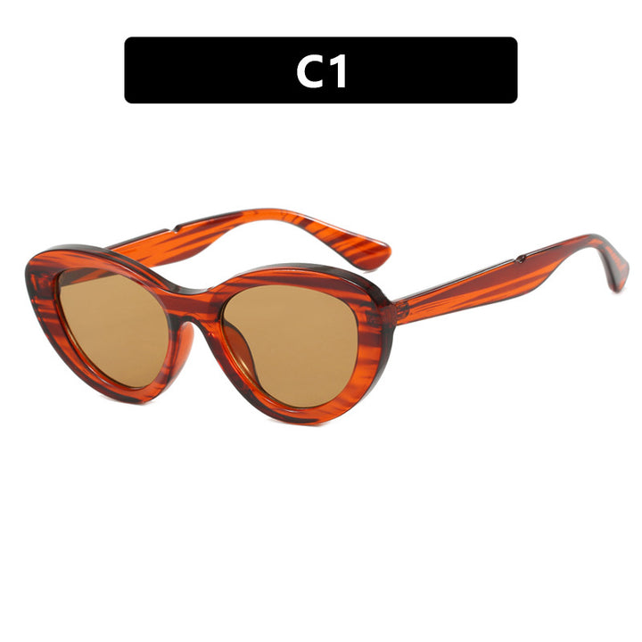 Dame Cat-Eye solbriller med stilfull plastramme og polariserte glass Luvikno