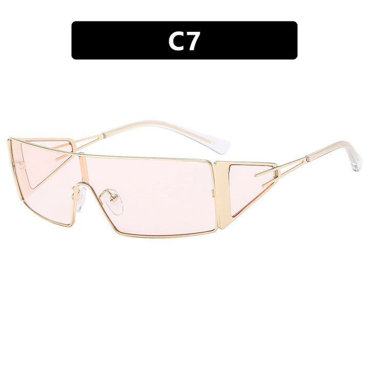 Dame geometrisk solbrille med futuristisk design og slitesterk ramme Luvikno