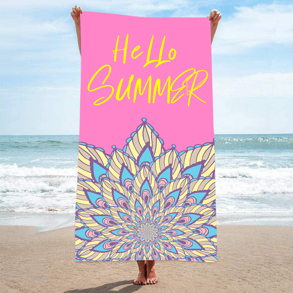 Ladies beach towel with maritime stripe pattern Luvikno
