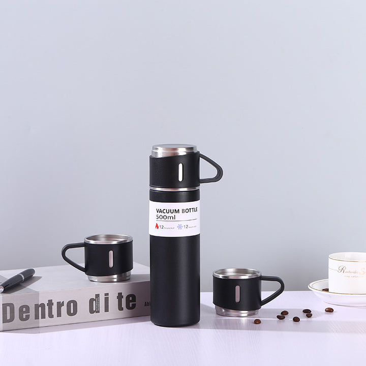 Dame Thermosett med kaffekopper og isolasjonsflaske Luvikno