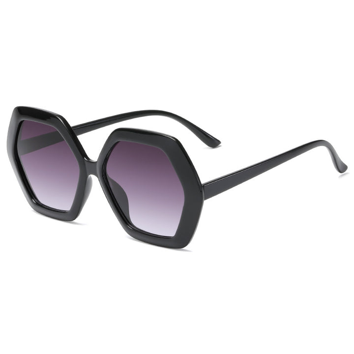 Dame geometrisk solbrille med moderne design Luvikno