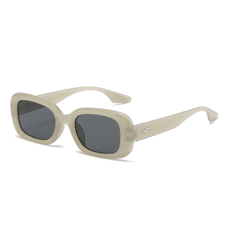 Dame moteriktig kvadratisk solbrille med bred ramme og UV-beskyttelse Luvikno