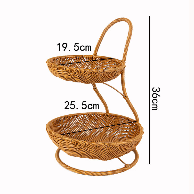 Damer to-nivå fruktskål Luvikno