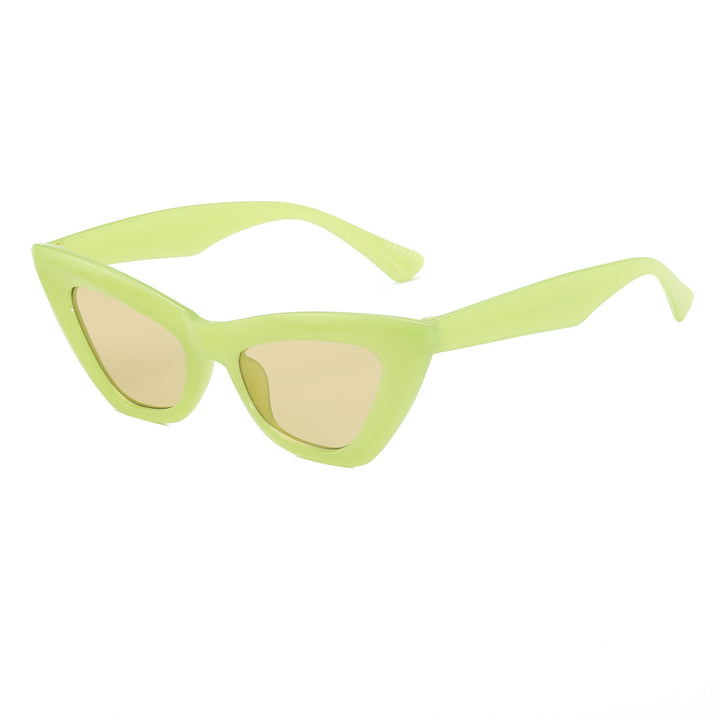 Dame Cat-Eye solbriller med trendy dyreprint Luvikno