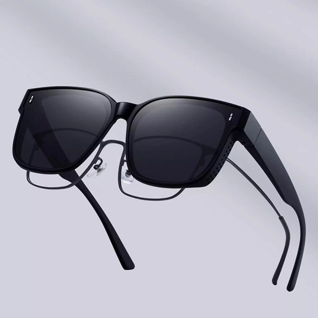 Dame moterisk solbrille i moderne rammedesign Luvikno