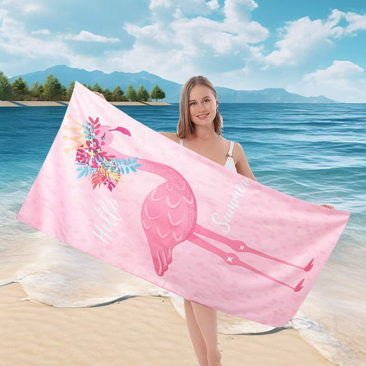 Ladies beach towel with maritime stripe pattern Luvikno