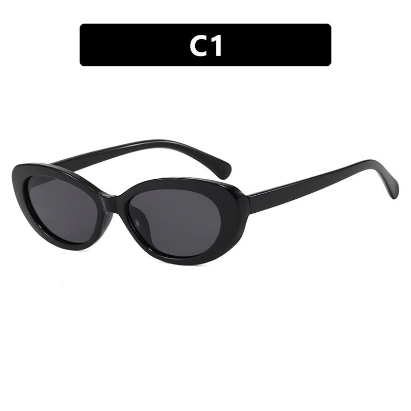 Dame moter Cat-Eye solbriller med UV-beskyttelse og elegant ramme Luvikno